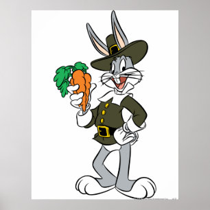 BUGS BUNNY™ pilgrim Thanksgiving Poster