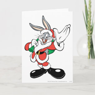 BUGS BUNNY™ Santa vinkar Helgkort