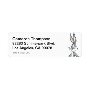 BUGS BUNNY™ Stående Returadress Etikett