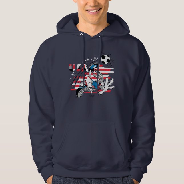 BUGS BUNNY™ Team USA-fotbollsgrafik Hoodie (Framsida)