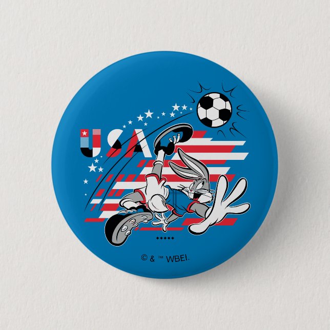 BUGS BUNNY™ Team USA Fotbollsgrafik Knapp (Framsida)