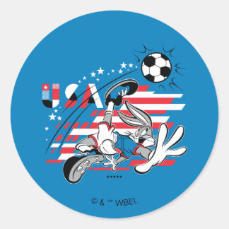 BUGS BUNNY™ Team USA Fotbollsgrafik Runt Klistermärke