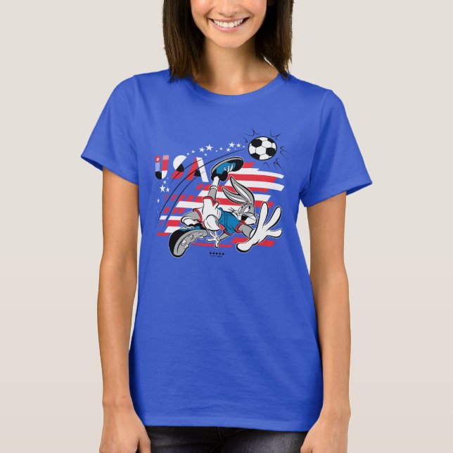 BUGS BUNNY™ Team USA-fotbollsgrafik T Shirt (Framsida)