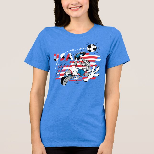 BUGS BUNNY™ Team USA-fotbollsgrafik T Shirt (Framsida)