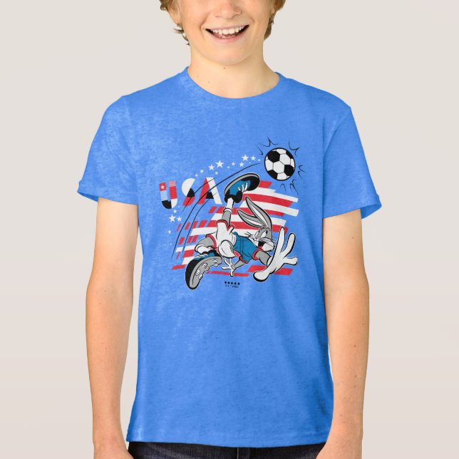 BUGS BUNNY™ Team USA-fotbollsgrafik T Shirt (Framsida)