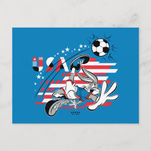 BUGS BUNNY™ Team USA-fotbollsgrafik Vykort