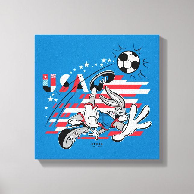 BUGS BUNNY™ Team USA Soccer Graphic Canvastryck (Framsida)