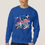 BUGS BUNNY™ Team USA Soccer Graphic Lång Ärmad Tröja<br><div class="desc">Check out BUGS BUNNY™ perform a bicycle kick for Team USA! Wear this on a graphic tee,  tote bag,  or pillow! Shop this design on even more custom Zazzle gifts!</div>