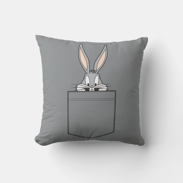 BUGS BUNNY™ tittar ut ur fickan Kudde (Framsida)