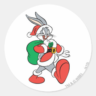 BUGS BUNNY™ Tomte Runt Klistermärke