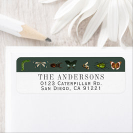 Bugs & Insects Return Address Returadress Etikett