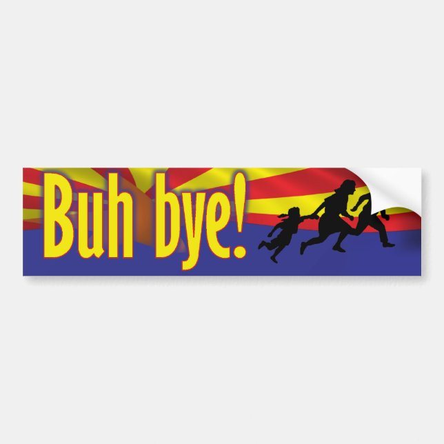 Buh bye! Illegal invandrare Bildekal (Framsidan)