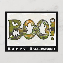 BUhappy halloweensvart - vykort eller inbjudan