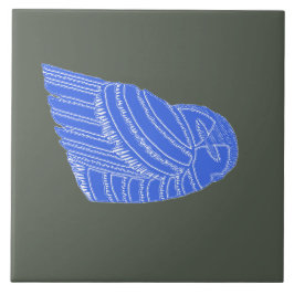 BUHO HELADO in BLUE/EBONY tile Kakelplatta