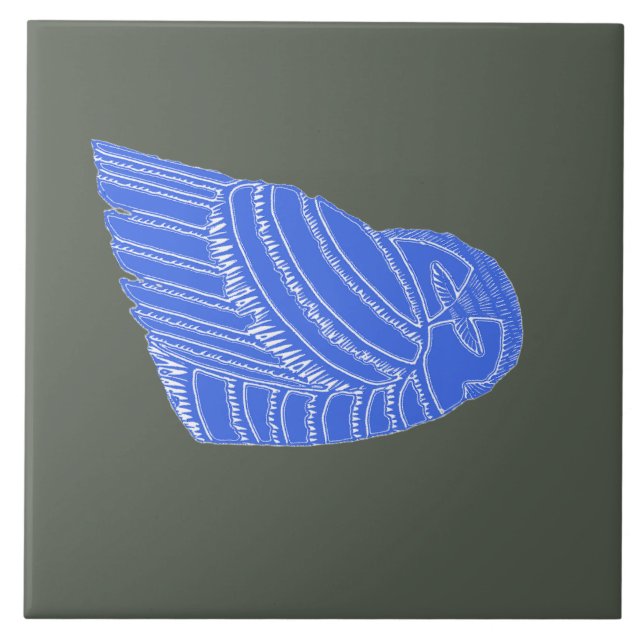 BUHO HELADO in BLUE/EBONY tile Kakelplatta (Framsidan)