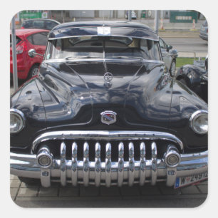 Buick 1950 Toppen åtta Fyrkantigt Klistermärke