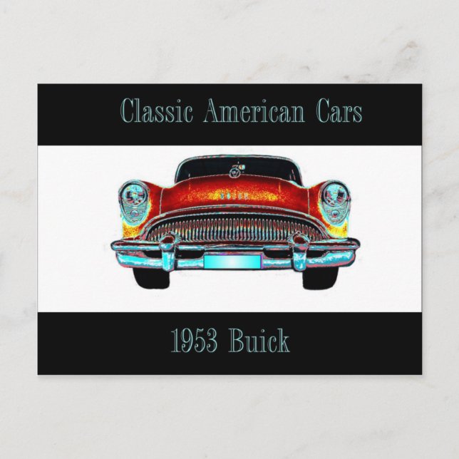 Buick 1953-vykort vykort (Framsida)