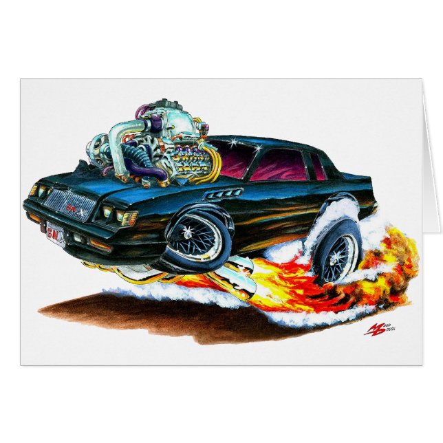 Buick 1987 GNX Hälsningskort (Framsidan Horizontal)