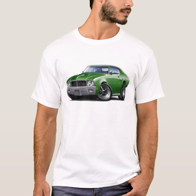 Buick GS grön bil 1970-72 Tee Shirt (Framsida)