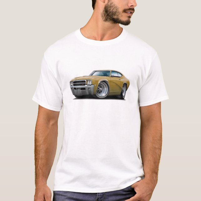 Buick GS guldbil 1969 Tee Shirt (Framsida)