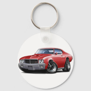 Buick GS röd bil 1970-72 Nyckelring