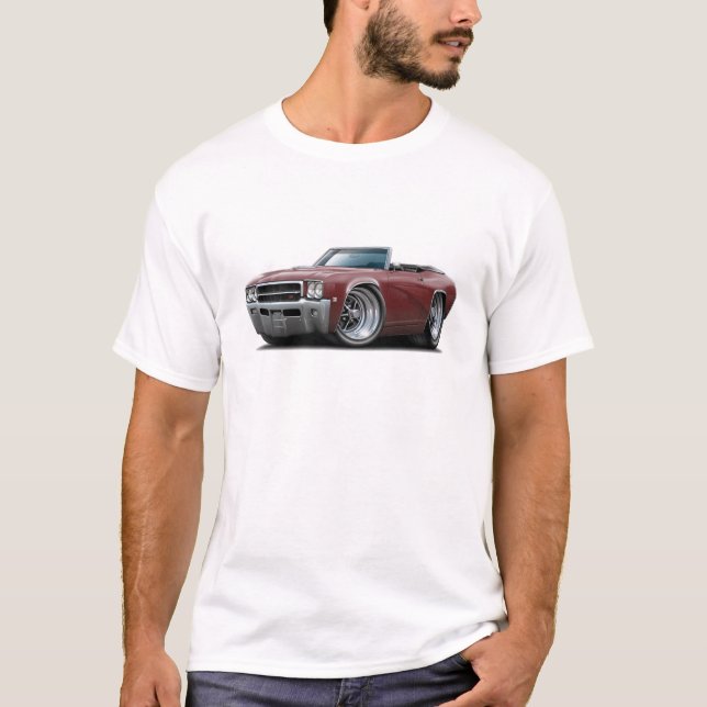 Buick GS rödbrun cabriolet 1969 T-shirt (Framsida)