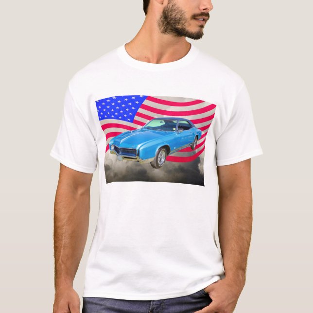 Buick Riviera muskelbil 1967 och amerikanska Tröja (Framsida)