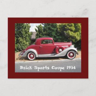 Buick Sports Coupe 1934 Vykort