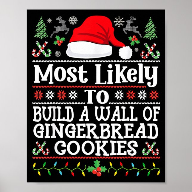 Build A Wall Of Gingerbread Cookies - Christmas Re Poster (Framsidan)