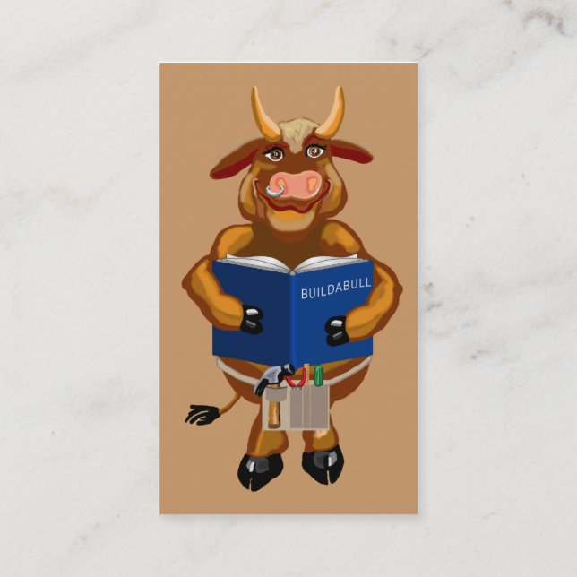 build derbull kapabel tillförlitlig, anställningsb visitkort (Baksida)