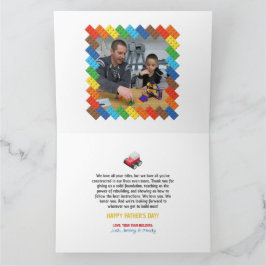 Builder Bonus Pappa, Stepdad, Make, Leksak Bricks Kort