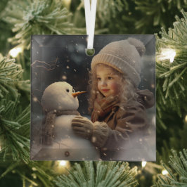 Building a Snowman Julgransdekoration