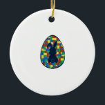 Building Bricks Easter Egg Bunny Boys Girl Family  Julgransprydnad Keramik<br><div class="desc">Building Bricks Easter Egg Bunny Boys Girl Family Matching T-Shirt</div>