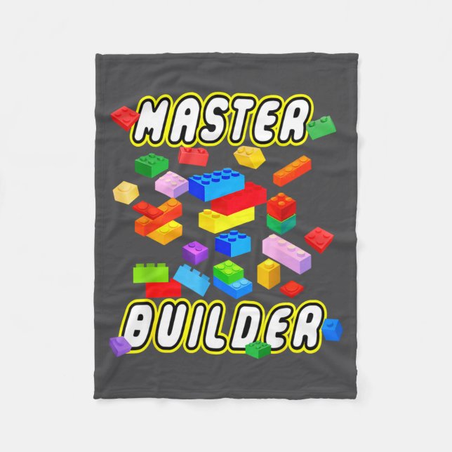 Building Bricks Master Builder Construction Block  Fleecefilt (Framsidan)