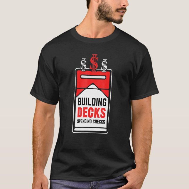 Building Decks Spending Checks Game Card Collector T Shirt (Framsida)