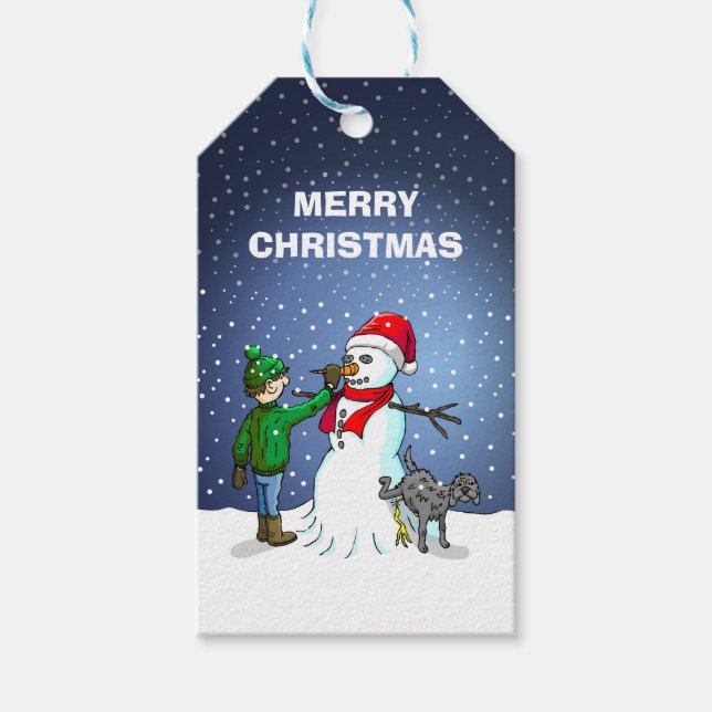 Builds a Beautiful Snowman Presentetikett (Framsidan)