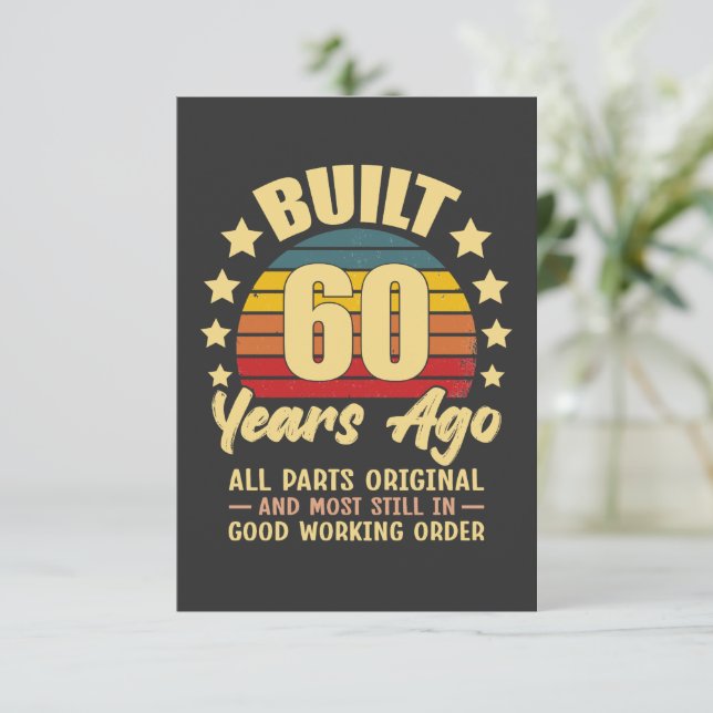 Built 60 Years Ago All Parts Original 60 Birthday (Stående Fram)