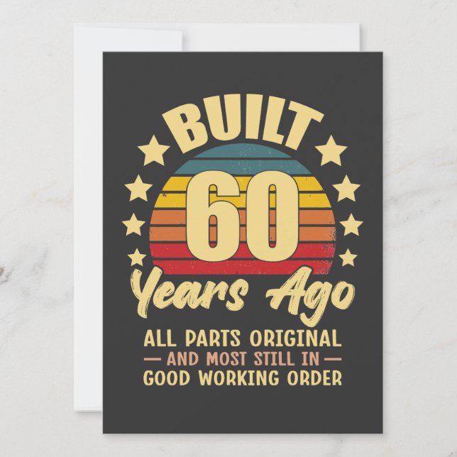 Built 60 Years Ago All Parts Original 60 Birthday (Framsida)