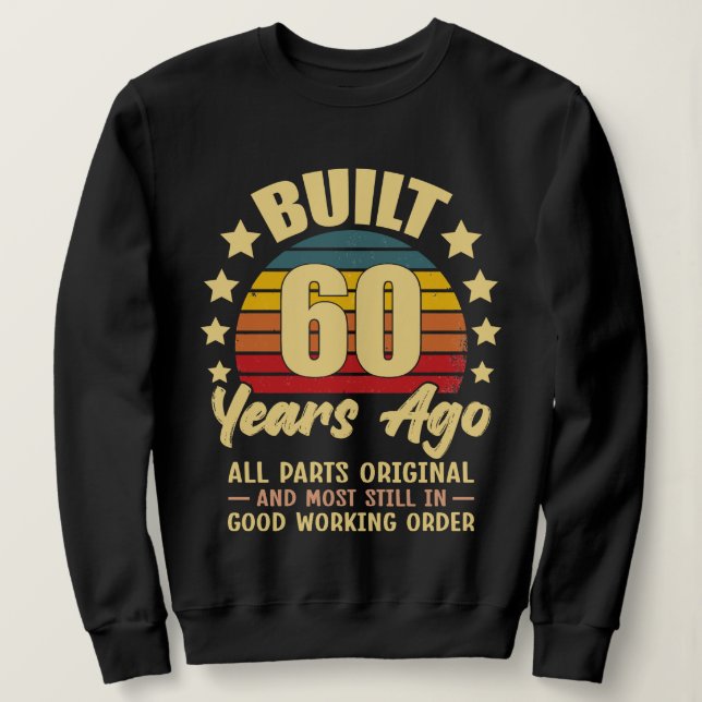 Built 60 Years Ago All Parts Original 60 Birthday T Shirt (Design framsida)
