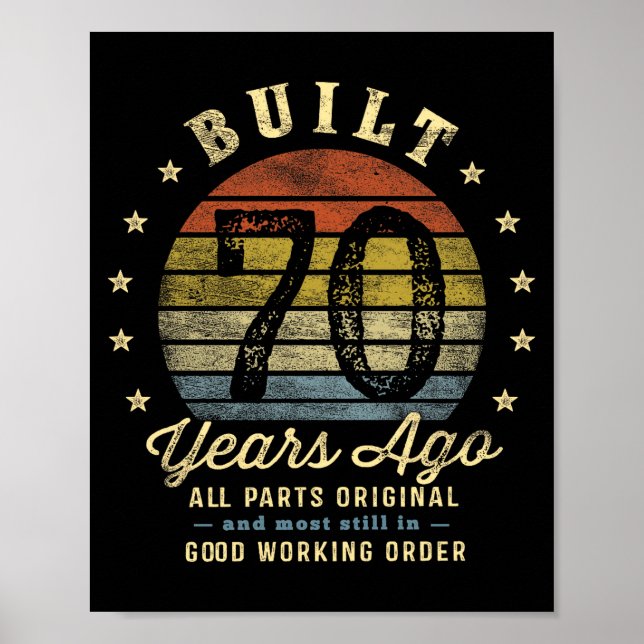 Built 70 Years Ago - All Parts Original 70th Birth Poster (Framsidan)