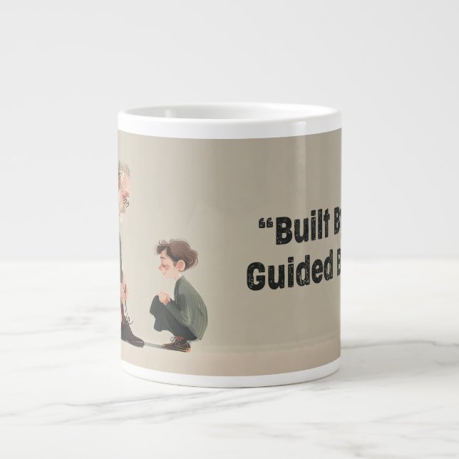 Built By Love. Guided By Dad Jumbo Mugg (Framsidan)