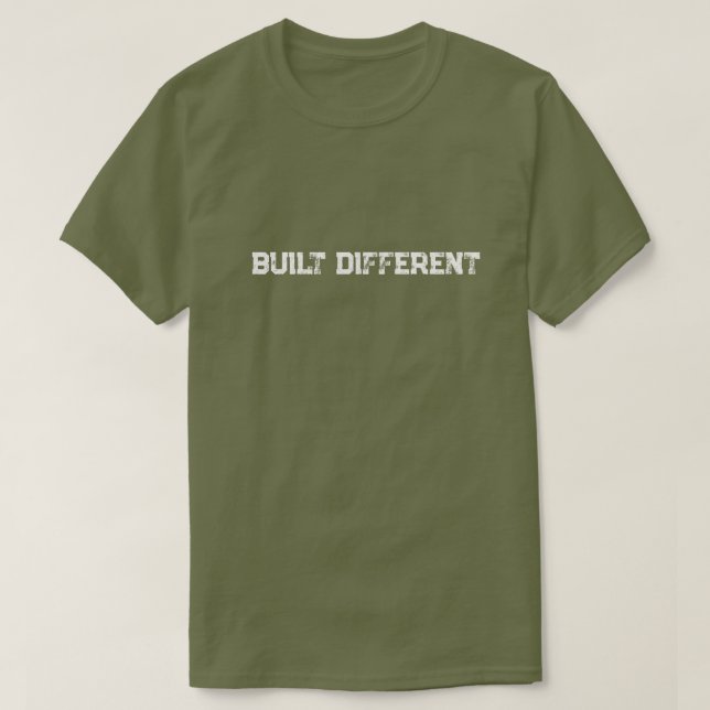 Built Different – Bold Motivational Men's Shirt T (Design framsida)