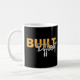 Built Different Bold Motivational Typography Des Kaffemugg