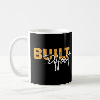 Built Different Bold Motivational Typography Des Kaffemugg