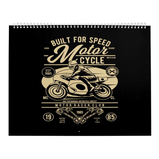 built for speed motorcycle kalender (Omslag)