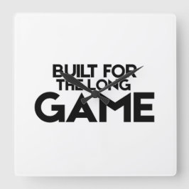 Built For The Long Game Minimalist Square Clock Fyrkantig Klocka