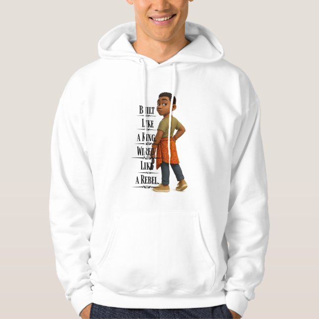 Built like A King,Pixarstyle 3d Hoodie (Framsida)