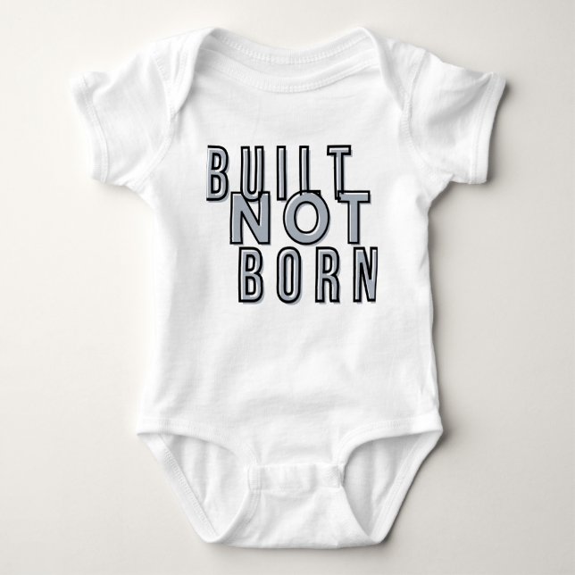 Built Not Born – Hustle & Discipline Text DT-Shirt T Shirt (Framsida)