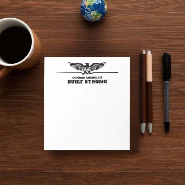 Built Strong Personalized Eagle Anteckningsblock (Skapare uppladdad)