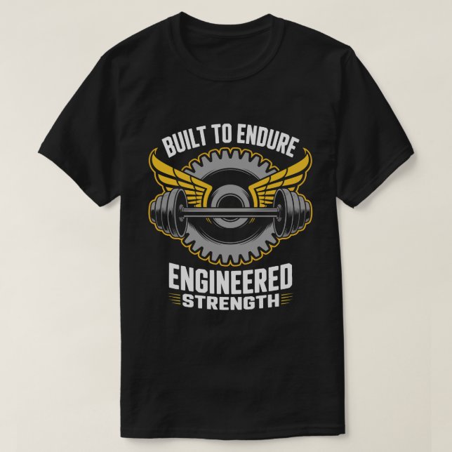 Built to Endure Winged Wheel Fitness Tee (Design framsida)